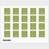 Simple Enregistrer les stickers Date, Vert olive (Feuille)