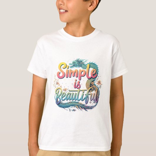 Simple est belle Enfants Basic T-shirt (Devant)