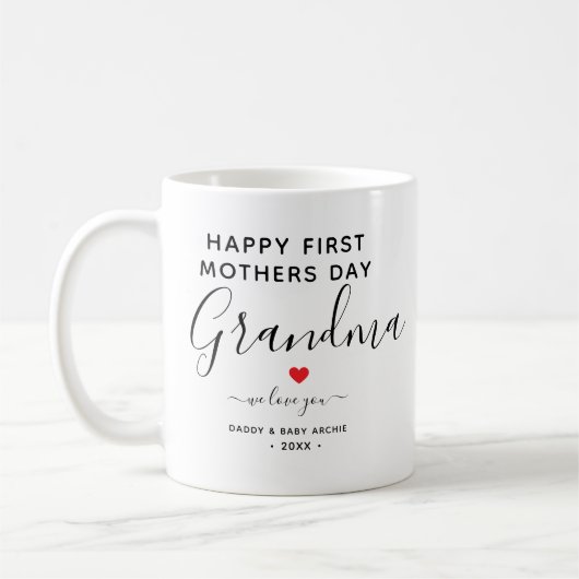 Simple et chic grand-mère Photo Collage Mug avec c (Gauche)