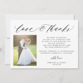 Simple et élégant amour et merci 2 photos mariage (Devant)