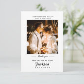 Simple et élégant avec Carte de remerciements Mari (Debout devant)