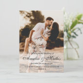 Simple et élégant avec Faire-part de mariage photo (Debout devant)