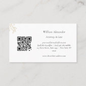 Simple et élégant avocat Carte de visite (Dos)