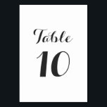 Simple et élégant | Carte de numéro de table moder<br><div class="desc">Une carte simple mais élégante de numéro de table de mariage pour aider vos invités à trouver leur place. Cette conception comprend une police de script élégante pour le titre, et une police sans-serif simple et claire pour le corps du texte. Les couleurs affichées sont d'un gris foncé subtil. Ceux-ci,...</div>