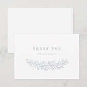 Simple et élégant carte de remerciements botanique (Devant / Derrière)