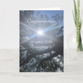 Simple et élégant, carte du 25e anniversaire (Devant)