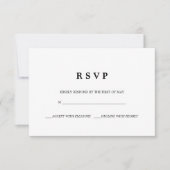 Simple et élégant | Carte RSVP de mariage classiqu (Devant)
