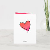 Simple et élégant cœur Mariage Merci (Dos)