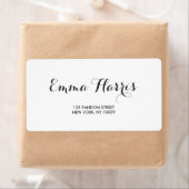 Simple et élégant | Étiquette de adresse Mariage m (En situation)