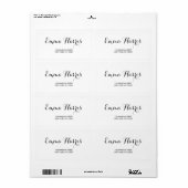 Simple et élégant | Étiquette de adresse Mariage m (Feuille entière)