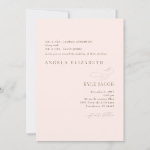 Simple et Élégant Faire-Part de Mariage avec Texte