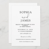 Simple et élégant Faire-part de mariage minimalist (Devant / Derrière)