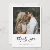 Simple et élégant mariage Merci photo en couple (Devant)