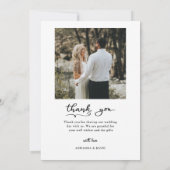 Simple et élégant mariage Merci photo en couple (Dos)