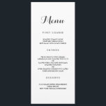Simple et élégant | Menu Mariage moderne<br><div class="desc">Un menu de mariage simple mais élégant, proposant plats, entrées et desserts à la disposition des clients. Cette conception comprend une police de script élégante pour le titre, et une police sans-serif simple et claire pour le corps du texte. Les couleurs affichées sont d'un gris foncé subtil. Ceux-ci, ainsi que...</div>
