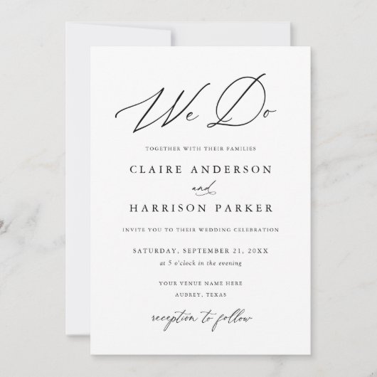 Simple et élégant, nous faisons Faire-part de mari (Devant)