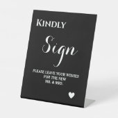 Simple et élégant panneau de réservation de mariag (Recto)