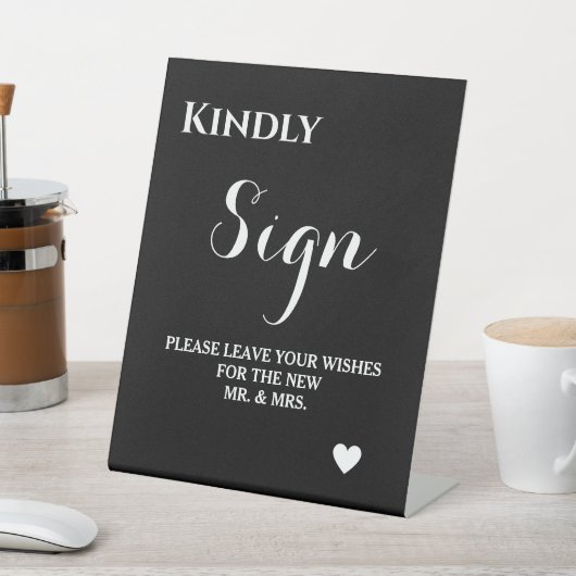 Simple et élégant panneau de réservation de mariag (In SItu)