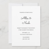 simple et élégante carte blanche faire-part de mar (Devant)