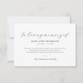 simple et élégante carte de remerciements (Devant)