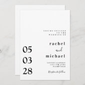 Simple et élégante invitation (Devant / Derrière)