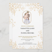 Simple et élégante invitation de mariage avec Deli (Devant / Derrière)