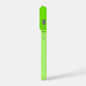 Simple et joli monogramme rayé vert citron (Côté gauche)