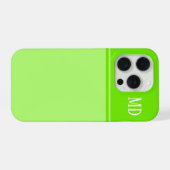 Simple et joli monogramme rayé vert citron (Verso Horizontal)
