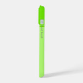 Simple et joli monogramme rayé vert citron (Côté gauche)