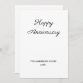 simple et minimal ajouter votre carte d'anniversai (Devant / Derrière)