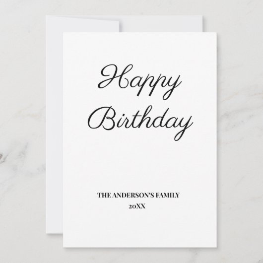 simple et minimal ajouter votre carte d'anniversai (Devant)