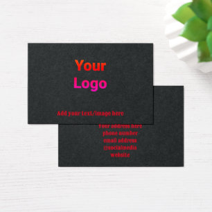 simple et minimal ajouter votre logo carte d'affic