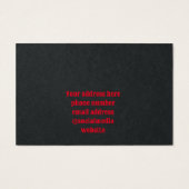 simple et minimal ajouter votre logo carte d'affic (Dos)