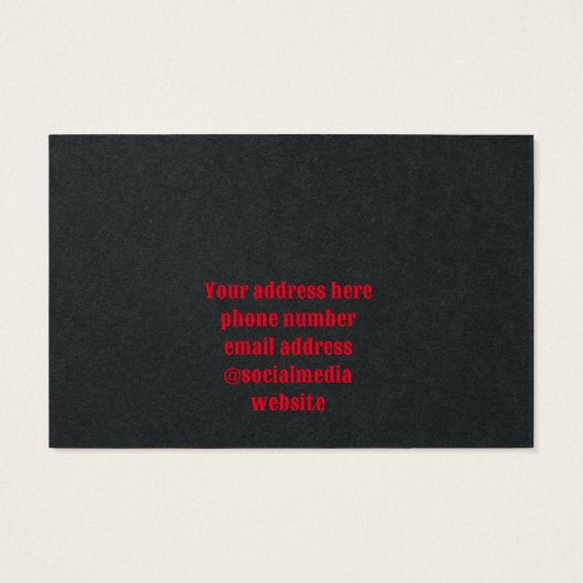 simple et minimal ajouter votre logo carte d'affic (Dos)