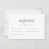 Simple et minimal Blue Wedding Réponse Rsvp (Devant)