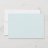 Simple et minimal Blue Wedding Réponse Rsvp (Dos)