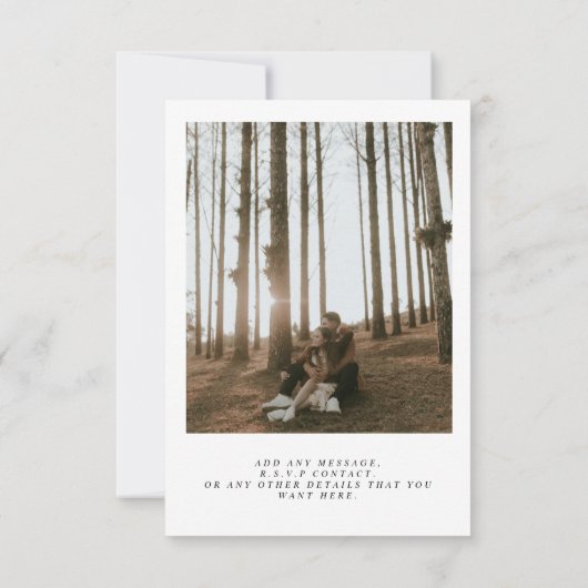 Simple et moderne 3 faire-part de mariage photo (Dos)