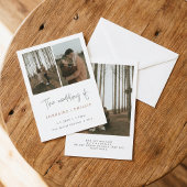 Simple et moderne 3 faire-part de mariage photo