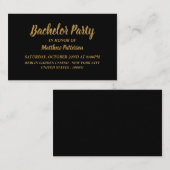 Simple et moderne, Bachelor Party Ticket Invitatio (Devant / Derrière)