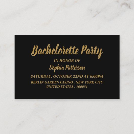 Simple et moderne, Bachelorette Party Invitation d (Devant)