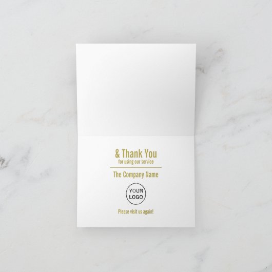 Simple et moderne, Carte de remerciements client (Intérieur)