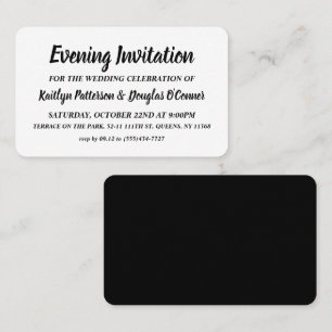 Simple et moderne, Evénement du soir Invitation de