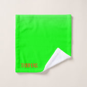 Simple et moderne Lime Green & Orange - Personnali (Gant de toilette)