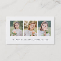 Simple et propre | Cartes de visite photographique