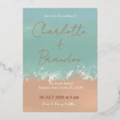 Simple été Plage de bord de mer Mariage Invitation (Recto)