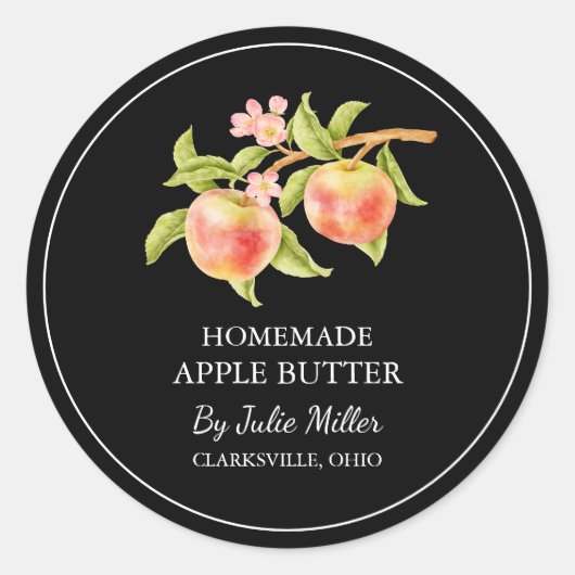 Simple Étiquette de beurre d'Apple fait maison (Devant)