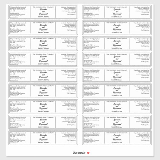 Simple Étiquette de bocal blanc de 1,25 po x 6,5 p (Feuille)