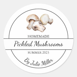 Simple Étiquette de champignons cuits maison
