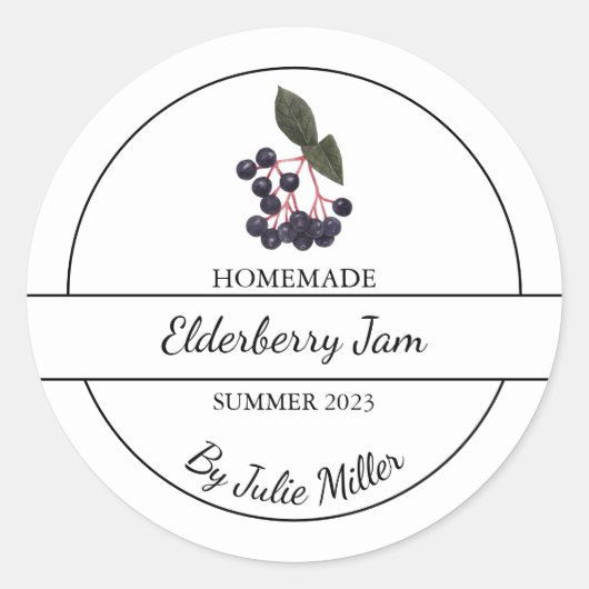 Simple Étiquette de confiture d'airelle fait maiso (Devant)