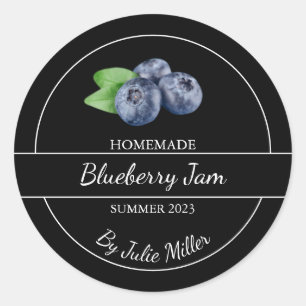 Simple Étiquette de confiture de bleuet maison